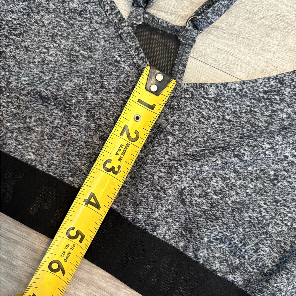 Pink Victoria's Secret Women's Black and Gray Sports Bra Medium - Picture 15 of 15